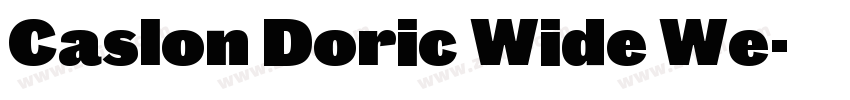 Caslon Doric Wide We字体转换